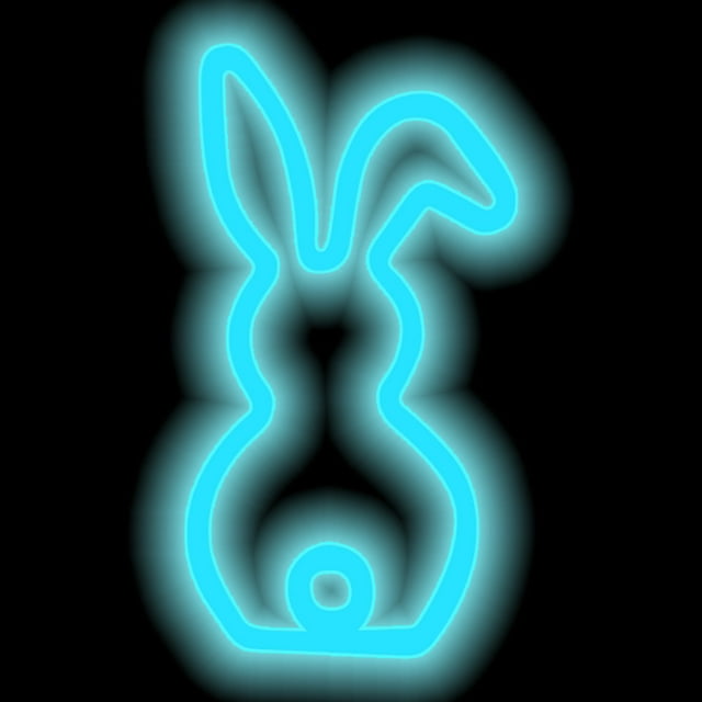 JGJJUGN Cute Bunny Tail Neon Night Light | Easter Decorative Lamp | LED Night Lamp | Soft Colorful Glow | USB Powered & Battery Operated | Unique Home Decor for Spring