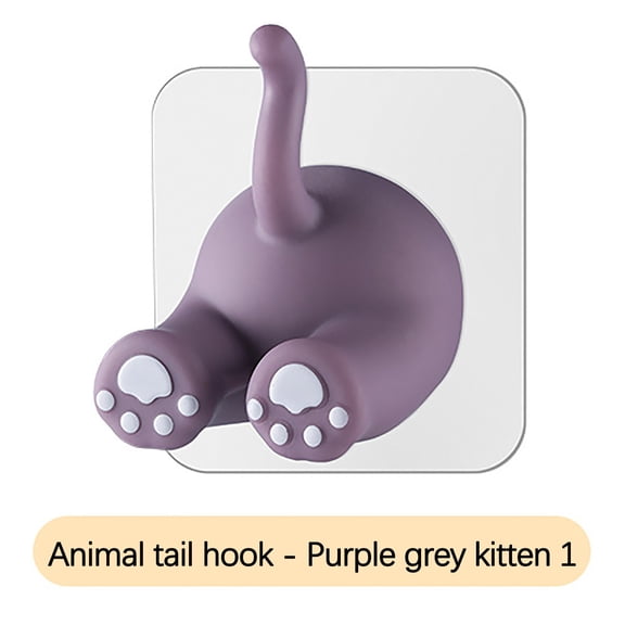 JGJJUGN Cute Dog Tail Wall Hooks, Decorative Dog Butt Coat Hangers, Wall-Mounted Towel Hooks for Bathroom, Pet-Themed Key and Bag Holders, Non-Marking Adhesive, 6.5x6.5cm