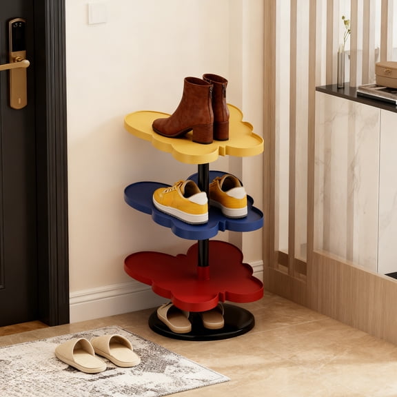 JGJJUGN Detachable Butterfly Shape Shoe Rack, Compact Shoe Organizer, Easy Assembly Storage Shelf for Narrow Spaces, Entryway and Dorm Room Shoe Storage, Space-Saving Design