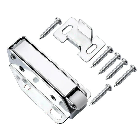 JGJJUGN Door Suction Hook, Silent Spring Snap Lock, Rebound Device, Cabinet Door Catch, Self-Closing Drawer Lock, Automatic Pressure Release Latch for Cupboard and Wardrobe Use