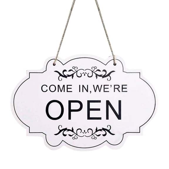 JGJJUGN Double-Sided Wooden Sign Open Closed Status Display Shop Decoration Home Entrance Wall Hanging Ornament Rustic Craft