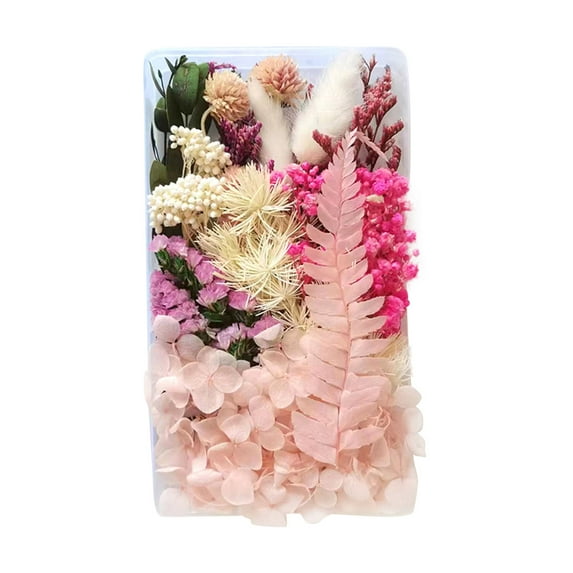 JGJJUGN Dried Flowers Material Kit for DIY Crafts - Everlasting Flower Craft Supplies, Natural Dried Floral Arrangement - Perfect for Valentine's Day Gifts and Handmade Projects