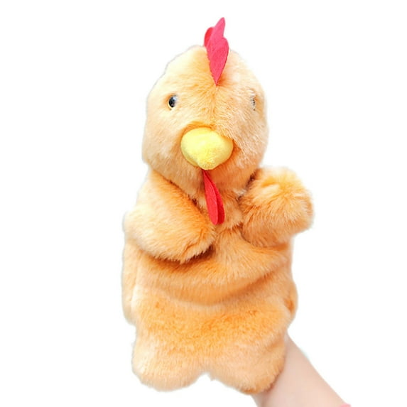 JGJJUGN Easter Soft Chicken Hand Puppet Glove Toy | Glove Finger Puppet | Plush Hen Doll for Interactive Play | Storytelling Props | Kindergarten Teaching Aid | Fun Props for All Ages