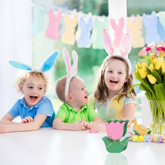 JGJJUGN Easter Wooden Decorations - Rustic Easter Party Scene Decor, Holiday Wood Ornaments, Reusable Home Decorations for Festive Spring Celebrations & Easter Festivities