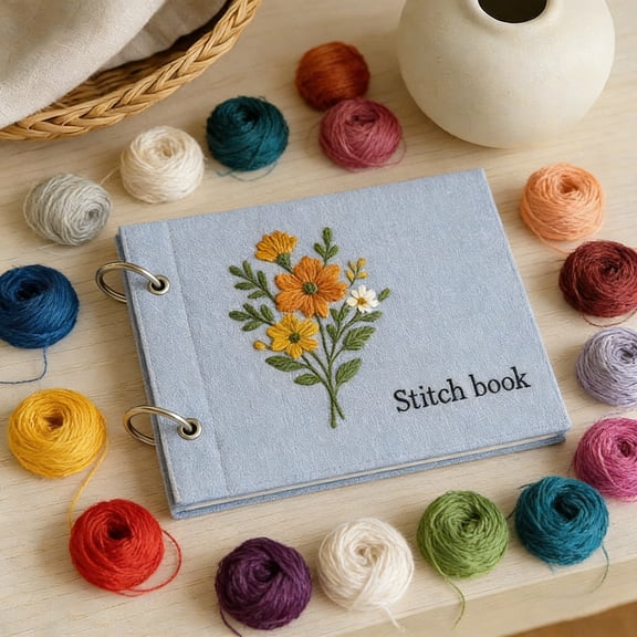 JGJJUGN Embroidery Needlework DIY Kit, Portable Stitching Set, Home Linen Crafting Kit, Decorative Needle Art Gift, Complete Embroidery Supplies for Home Decoration