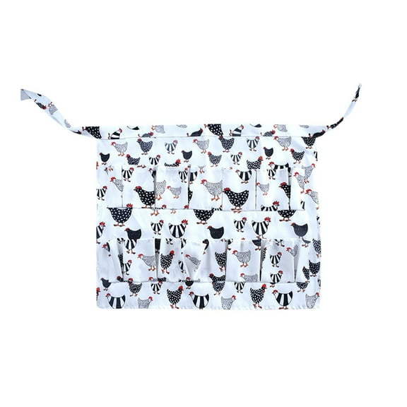 JGJJUGN Fashion Collecting Apron for Egg Gathering, Chicken Farm Apron, Multi-Pocket Egg Collection Apron, Nonwoven Fabric Egg Holder, Functional and Stylish Chicken Accessory, Machine Washable