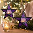 thumbnail image 1 of JGJJUGN Five Pointed Star Windproof Candlestick Holder, Iron Stained Glass Lantern, Retro Home Decor, Holiday Decoration, Multi-Color Wind Lamp, Metal Candle Holder for Weddings and Parties, 1 of 6