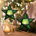 thumbnail image 1 of JGJJUGN Five Pointed Star Windproof Candlestick Holder, Iron Stained Glass Lantern, Retro Home Decor, Holiday Decoration, Multi-Color Wind Lamp, Metal Candle Holder for Weddings and Parties, 1 of 6