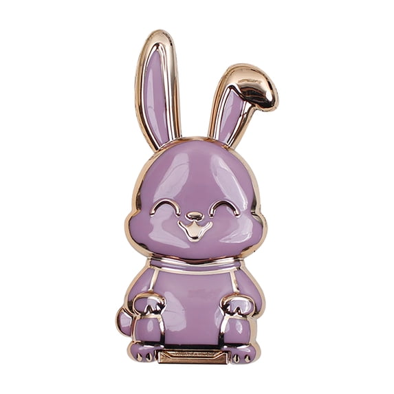 JGJJUGN Foldable Bunny Phone Holder Cute Desktop Phone Stand for Mobile Devices, Portable Adjustable Bracket, Ventilated Design for Live Streaming, Strong Adhesive, Lightweight and Compact