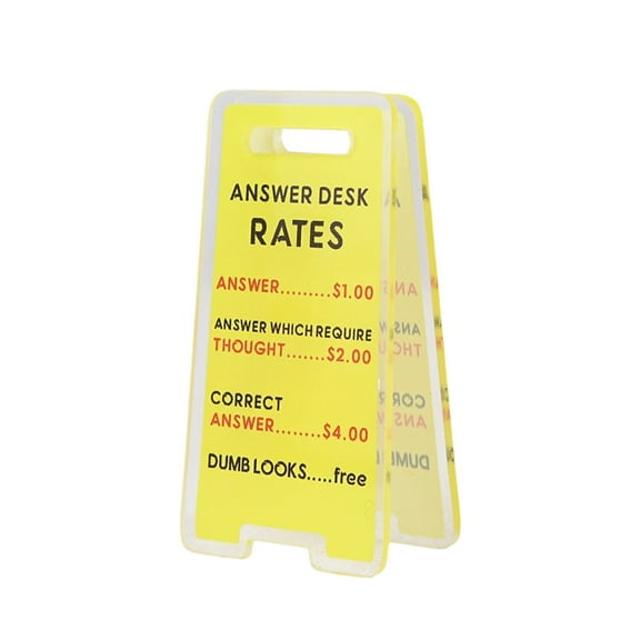 JGJJUGN Funny Desk Sign for Office - Creative Acrylic Desktop Decoration - Humor Gift for Coworkers, Managers & Supervisors - Durable & Easy to Install - Unique Work Environment Decor