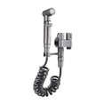 thumbnail image 1 of JGJJUGN Gray Toilet Bidet Sprayer Set - Handheld Bidet Spray Gun - Multi-functional Angle Valve - Dual Outlet Water Splitter - Brass Construction - Leak-proof Design - Bathroom Cleaning Tool, 1 of 1