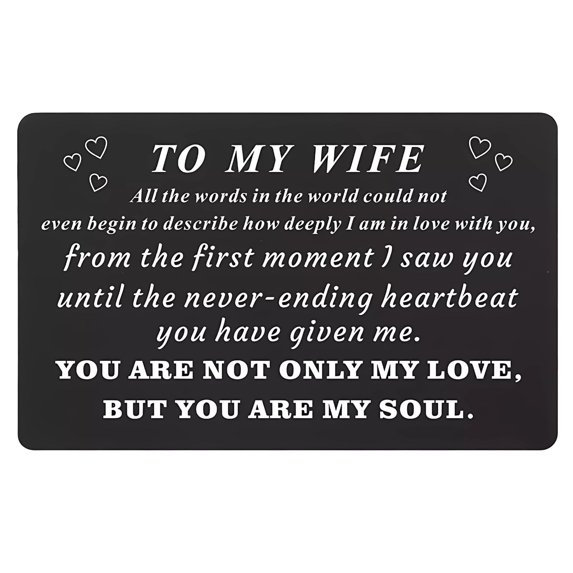 JGJJUGN Greeting Card Postcard Business Card Wallet Clip Card, Love You Forever, Anniversary Card Gifts, Soulmate Gifts for Him Her, Gifts for Boyfriend Husband, Valentine's Gifts for Men