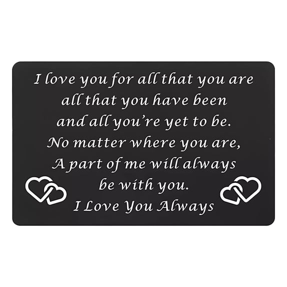 JGJJUGN Greeting Card Postcard Business Card Wallet Clip Card, Love You Forever, Anniversary Card Gifts, Soulmate Gifts for Him Her, Gifts for Boyfriend Husband, Valentine's Gifts for Men