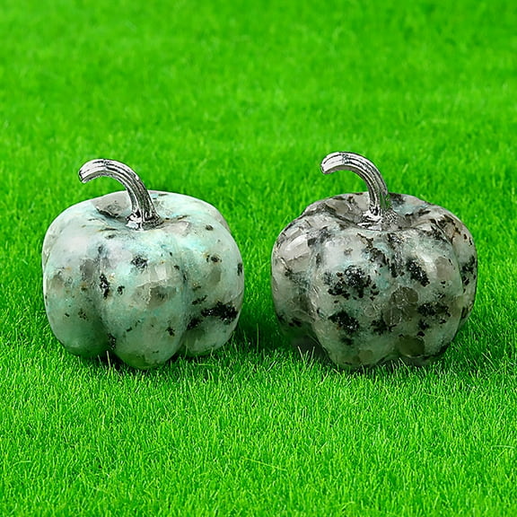 JGJJUGN Hand Made Miniature Pumpkin, Natural Crystal Stone Pumpkin, Fall Decoration, Halloween Ornament, Thanksgiving Table Centerpiece, Home Decor Accents, Seasonal Gift