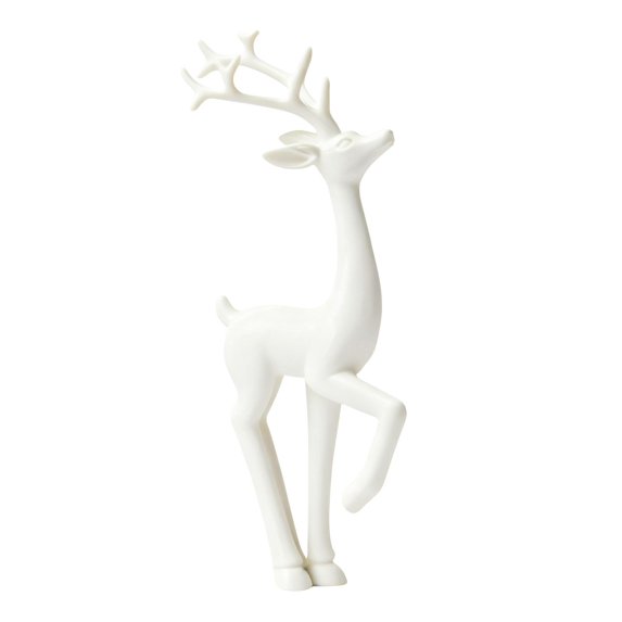 JGJJUGN Imitation Metal Deer Statue, Stag Garden Ornament, Rustic Entryway Decor, Outdoor Sculpture, Antique Finish, Weather-Resistant, Home Accent, Nature-Inspired Decor