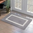 thumbnail image 1 of JGJJUGN Indoor Outdoor Front Door Mat - All Weather, Non-Slip, Easy Clean Porch Entry Rug for Dirt & Rain - Versatile Welcome Mat, 31.5x20in, Black Gray, 1 of 9