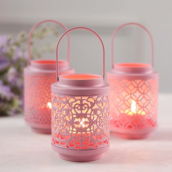 JGJJUGN Iron Hollow Candlestick, Candle Cup, Tabletop Candle Holder, Decorative Lighting, Lantern for Dinner Table, Christmas Decor, Home Decoration, Romantic Candlelight Dinner