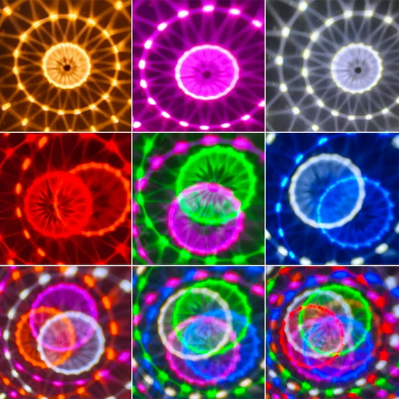 JGJJUGN LED Stage Lights Colorful Rotating Lights Remote Control Mood Lights Sound Activated Party Decorations for Bars and Events