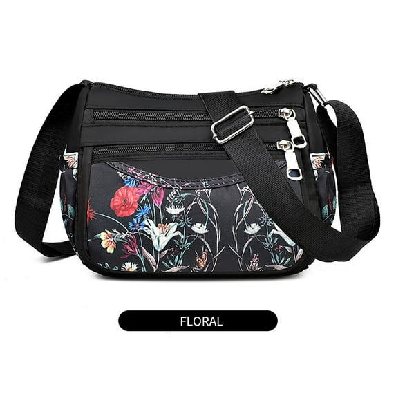 JGJJUGN Large Capacity Nylon Crossbody Bag | Multi-Compartment Shoulder Tote | Vintage-Wash Water-Repellent Handbag | Versatile Travel & Work Bag | Sturdy Construction with Removable Strap