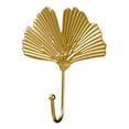 thumbnail image 1 of JGJJUGN Leaf Shaped Coat Hook, Ginkgo Leaf Metal Wall Hook, Decorative Drying Rack, Gold Leaf Key Hook, Space Saving Wall Storage for Home Décor, Entryway, Living Room, 1 of 1