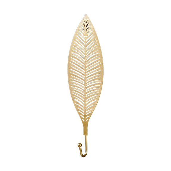 JGJJUGN Leaf Shaped Coat Hook, Ginkgo Leaf Metal Wall Hook, Decorative Drying Rack, Gold Leaf Key Hook, Space Saving Wall Storage for Home Décor, Entryway, Living Room