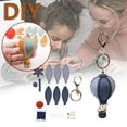 thumbnail image 1 of JGJJUGN Leather Hot Air Balloon Pendant DIY Kit, Hand Sewn Mini Keychain, Craft Material Package for Personalized Gifts and Handmade Projects, 1 of 8