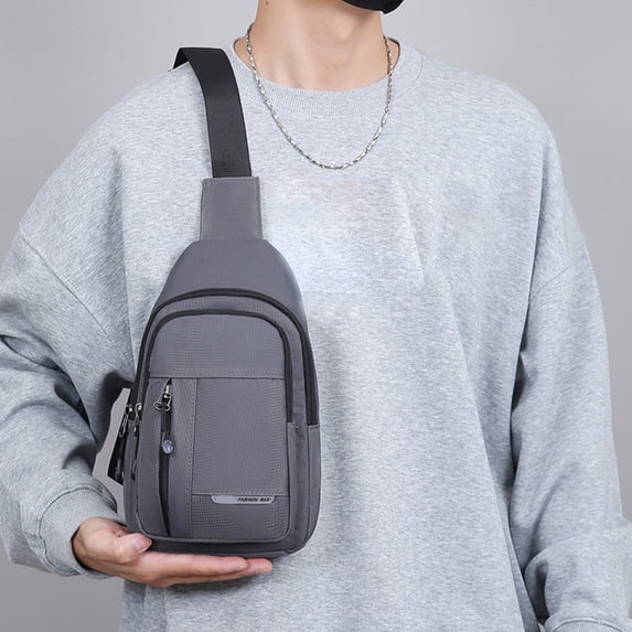 JGJJUGN Men Women Casual Crossbody Sling Pack, Versatile Fitness Cycling Front Bag, Outdoor Travel Shoulder Bag with Large Capacity and Multiple Compartments