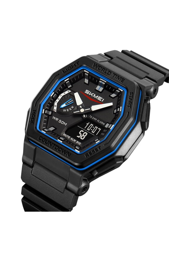 Men's Waterproof Digital Sports Watch with Luminous Display, Outdoor Adventure Timepiece, Multi-Function Fitness Watch, Hiking, Camping, Running, Swimming, Long Battery Life