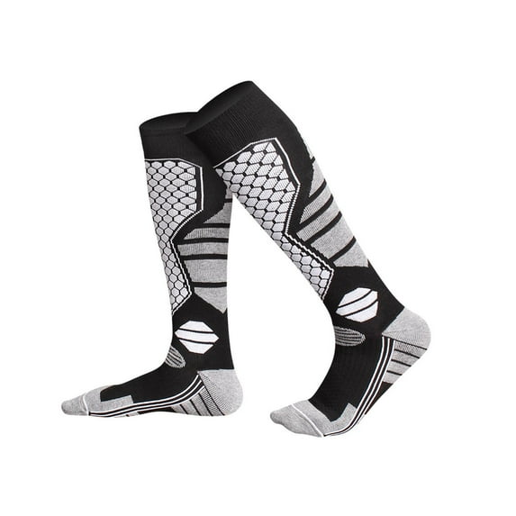 JGJJUGN Men's & Women's Ski Socks, Thickened Winter Warm Socks, High-Top Snowboarding & Skiing Socks, Odor-Wicking Outdoor Sports Socks, Cold Protection, Cushioned Comfort, Versatile Hiking Socks
