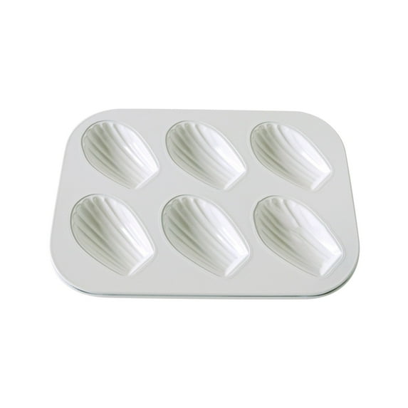 JGJJUGN Mini Madeleine Cake Pan, Non-Stick Scallop Baking Mold, 6 Cavity Muffin Tray, Carbon Steel Bakeware, Ideal for Desserts and Family Gatherings