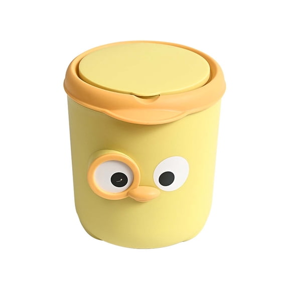 JGJJUGN Mini Trash Can with Lid, Cute Tabletop Garbage Bin, Small Flip Top Wastebasket for Bathroom, Kitchen, Office, Dressing Table, 2.2L Capacity, Odorless, Eco-Friendly Material, Stylish Design