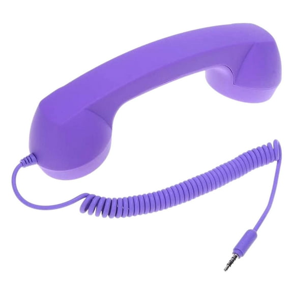 JGJJUGN Mobile Phone Microphone Headset 3.5mm | Retro Large Handset | Noise Reduction Earpiece | Hands-Free Calling | Volume Control | Comfortable Wear | Portable Design