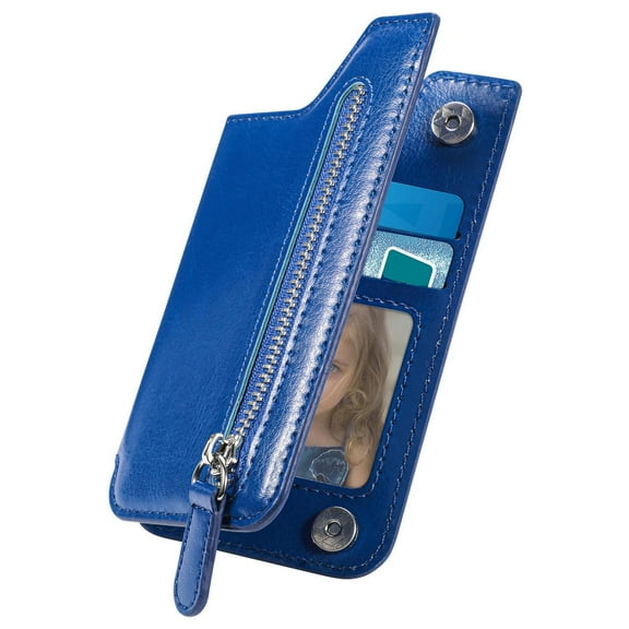 JGJJUGN Multifunctional Adhesive Phone Wallet Card Holder, Mobile Phone Case with Zipper, Card Sleeve for Smartphones, Slim Storage Pocket for Cards, Coins, Cash, Universal Fit