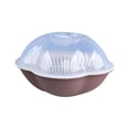 thumbnail image 1 of JGJJUGN Multifunctional Double-Layer Drain Basket Fruit Vegetable Washing Basin with Cover - Plastic, Stylish Flower Shape, Easy Cleaning, 1 of 2