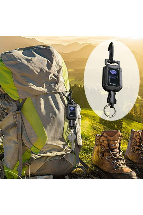 Outdoor Retractable Key Chain - Elastic Rope Extension Line, Easy Pull Keyring, Durable Anti-Lost Key Holder, Flexible Key Fob, 70cm Extension Length, Stylish and Lightweight Design