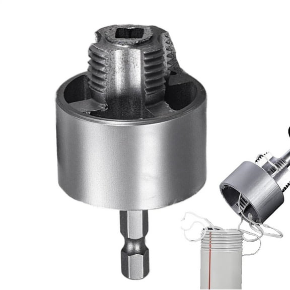 JGJJUGN PVC Pipe Internal Thread Cutter Multi-Function Tap 4-Point & 6-Point Alloy Tool for Easy DIY Water Pipe Threading and Installation