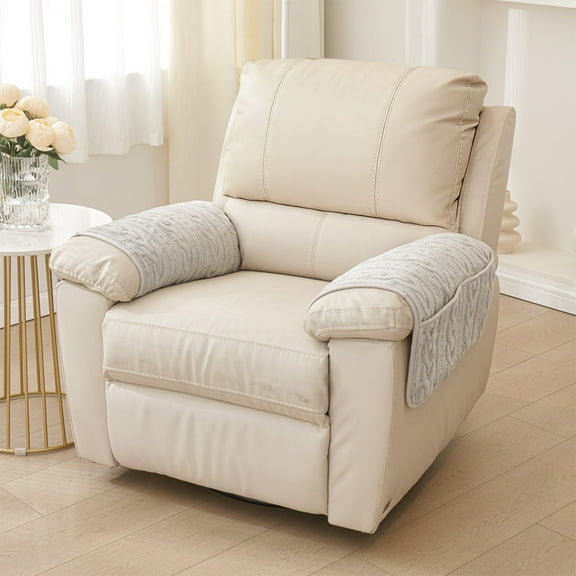 JGJJUGN Pair of Sofa Armrest Pads, Sofa Cover Accessory, No Pocket Design, Comfortable Arm Support, Soft Cloth Cushions, Protects Sofa Armrests, Available in White, Gray, Orange