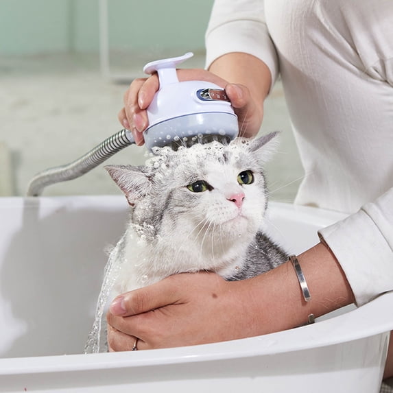 JGJJUGN Pet Shower Set, Showerhead Sprayer with Soft Brush, Multi-Functional Pet Grooming Showerhead, Bathing & Cleaning Tool for Dog and Cat Showering, Durable & Easy to Use