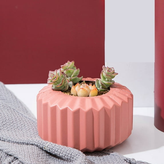 JGJJUGN Plastic Flower Vase Imitation Glazed Finish Blue Pink Green Home Decor Pot for Flower Arrangement Cabinet Decoration Dried Flowers