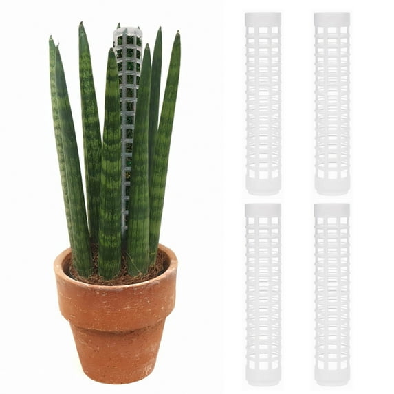 JGJJUGN Plastic Moss Pole for Climbing Plants, Plant Support Stake for Monstera, Sphagnum Moss Support Stick, Indoor Plant Support, Stackable Plant Pole, 4pcs Set, 17x6cm