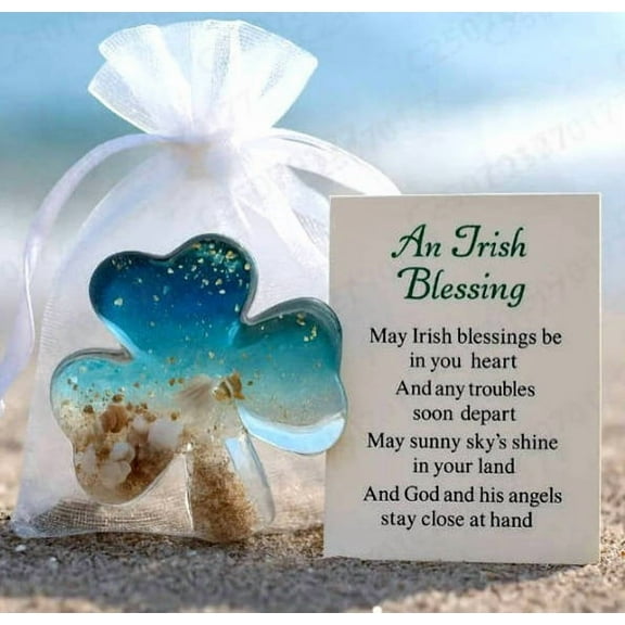 JGJJUGN Pocket Gift - Lucky Clover Pocket Hug - Sympathy Gift for Grief Support - Healing Keepsake - Angelic Memory Token - Compassionate Gesture for Loss - Lightweight Mourning Embrace