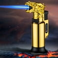thumbnail image 1 of JGJJUGN Portable High Temperature Lighter | Direct Blue Flame Torch Lighter | Windproof Butane Lighter for Culinary, BBQ, Camping, and Outdoor Use | Refillable Metal Design | Compact & Stylish, 1 of 9