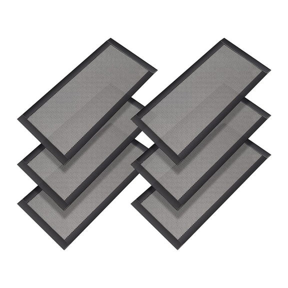 JGJJUGN Rectangular Floor Vent Cover Set - Magnetic PVC Screen Covers for Ventilation, Debris Catcher, Home Floor Protection - 6 Pack