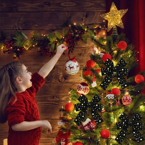 JGJJUGN Red Christmas Ribbon - Decorative Cloth Ribbon Bow for Christmas Tree, Gift Wrapping, Crafts - 200cm Velvet Satin, Holiday Ambiance Supply