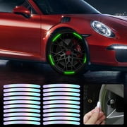 JGJJUGN Reflective Car Wheel Stickers | Tire Stickers for Vehicles | Night Safety Decor | Highly Reflective Stickers | Weatherproof Adhesive | Flexible & Durable Design | Easy Installation