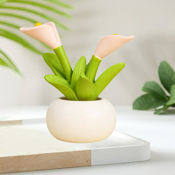 JGJJUGN Resin Cactus Simulation Potted Plants - Small Fresh Home Decor, Cute Car Ornaments, Purple Color, 6.4cm Christmas Gift