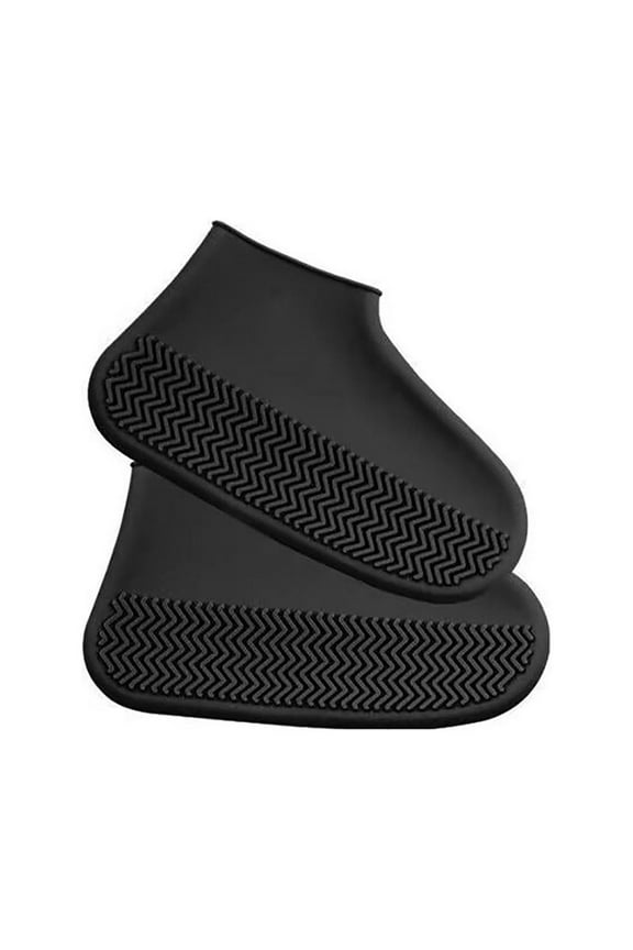 Reusable Silicone Rubber Rain Boot Overshoes with Non-Slip Sole, Transparent Design for S/M/L/XL Sizes