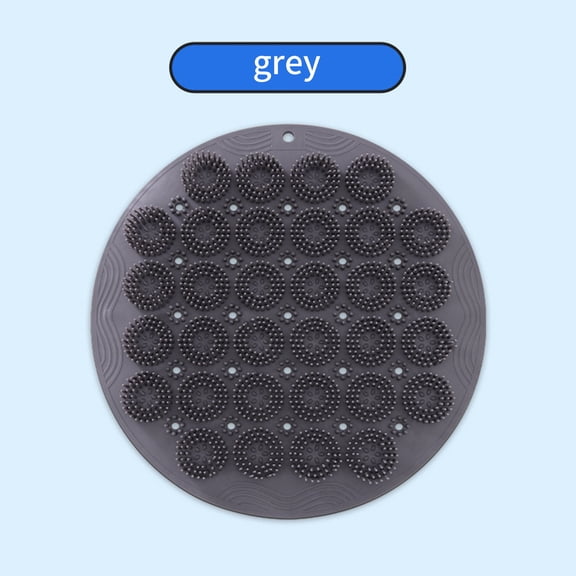 JGJJUGN Round Bathroom Scrubbing Pad, Back and Foot Massage Tool, Dead Skin Remover, Non-Slip Shower Mat, Hygienic TPE Rubber, Suction Cup Design, Safe for Bathing