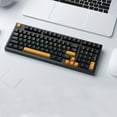 thumbnail image 1 of JGJJUGN Russian True Mechanical Keyboard Wired Gaming Keyboard Hot Swap Mechanical Gaming Keyboard Compact 98-Key RGB Backlit Keyboard with Ergonomic Design USB-C Interface, 1 of 9