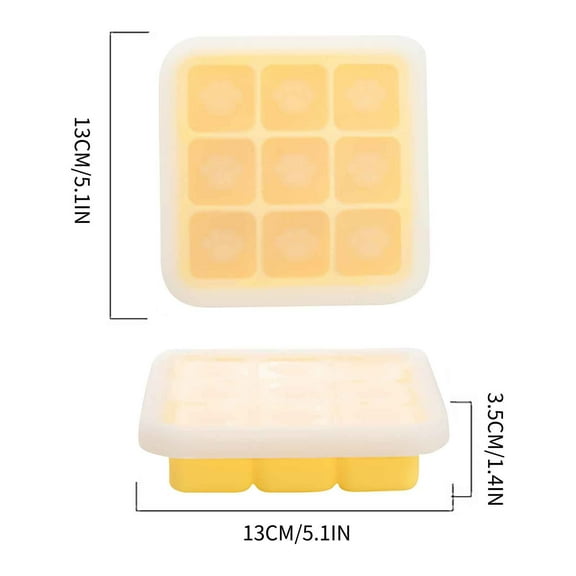 JGJJUGN Silicone Ice Block Maker Tray, DIY Ice Cube Mold, Flexible Ice Lattice for Drinks, Compact Ice Cube Tray, Durable Food-Grade Ice Maker, Easy Release & Clean Ice Mold, 9-Cavity Design